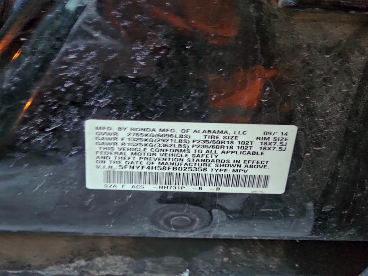 Honda Pilot Exl Image 9