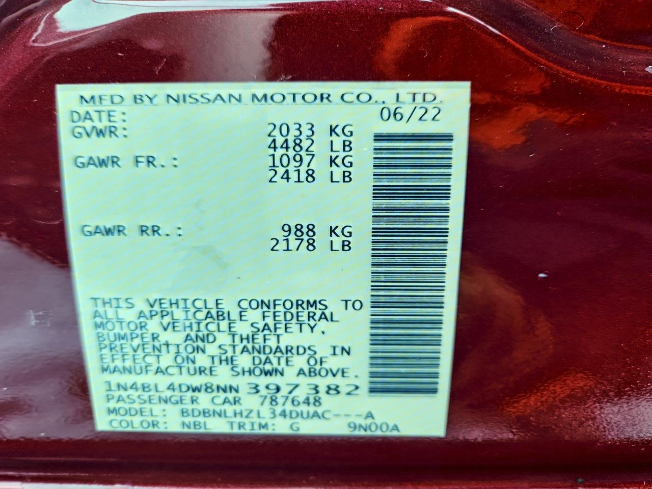 Nissan Altima Sv Image 11