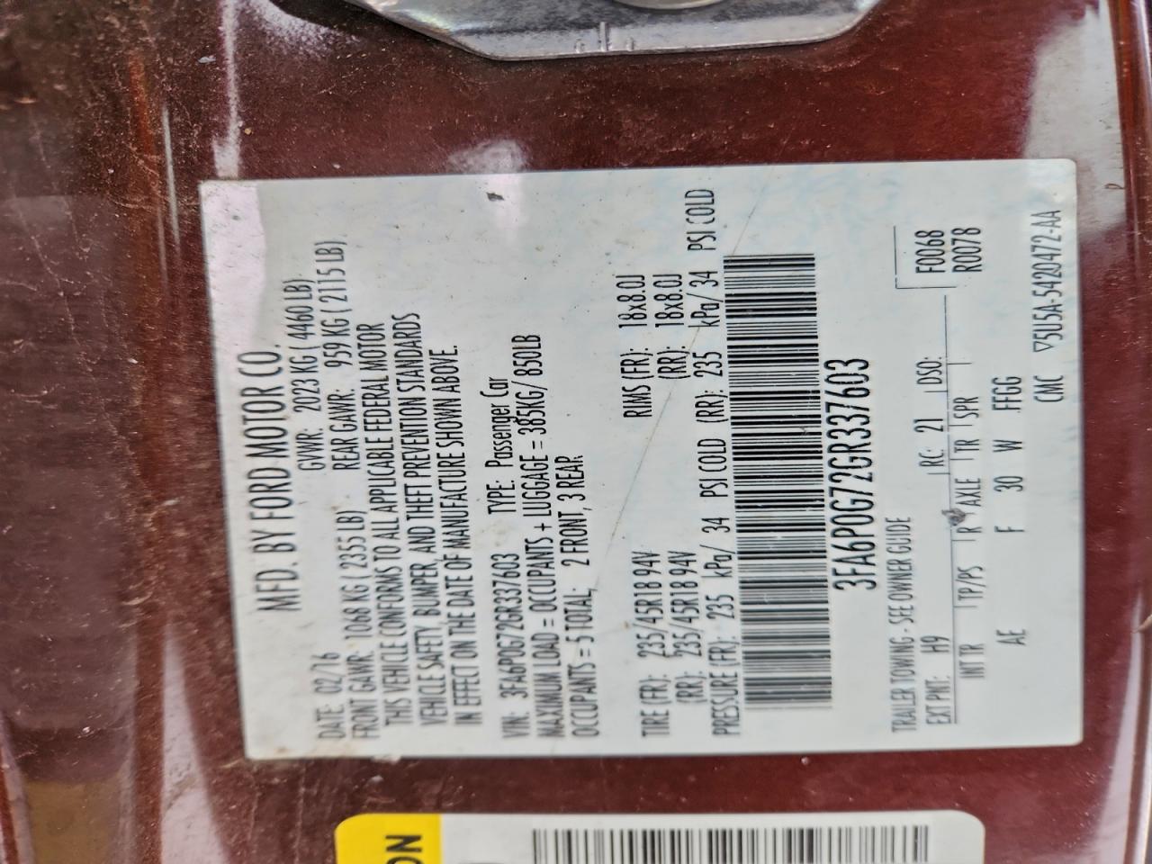 Ford Fusion S Image 2