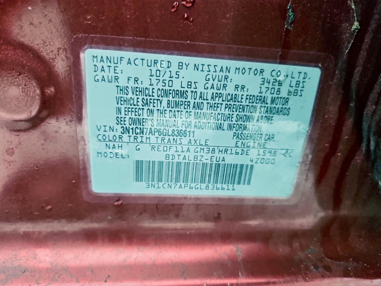 Nissan Versa S Image 9